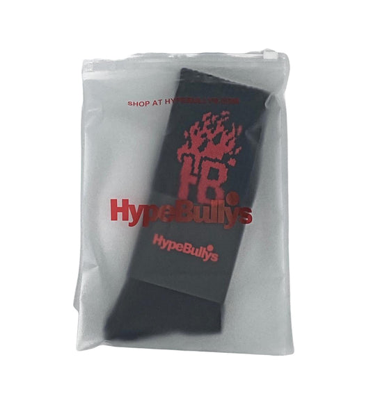 HB LOGO ON FLAMES SOCKS BLACK